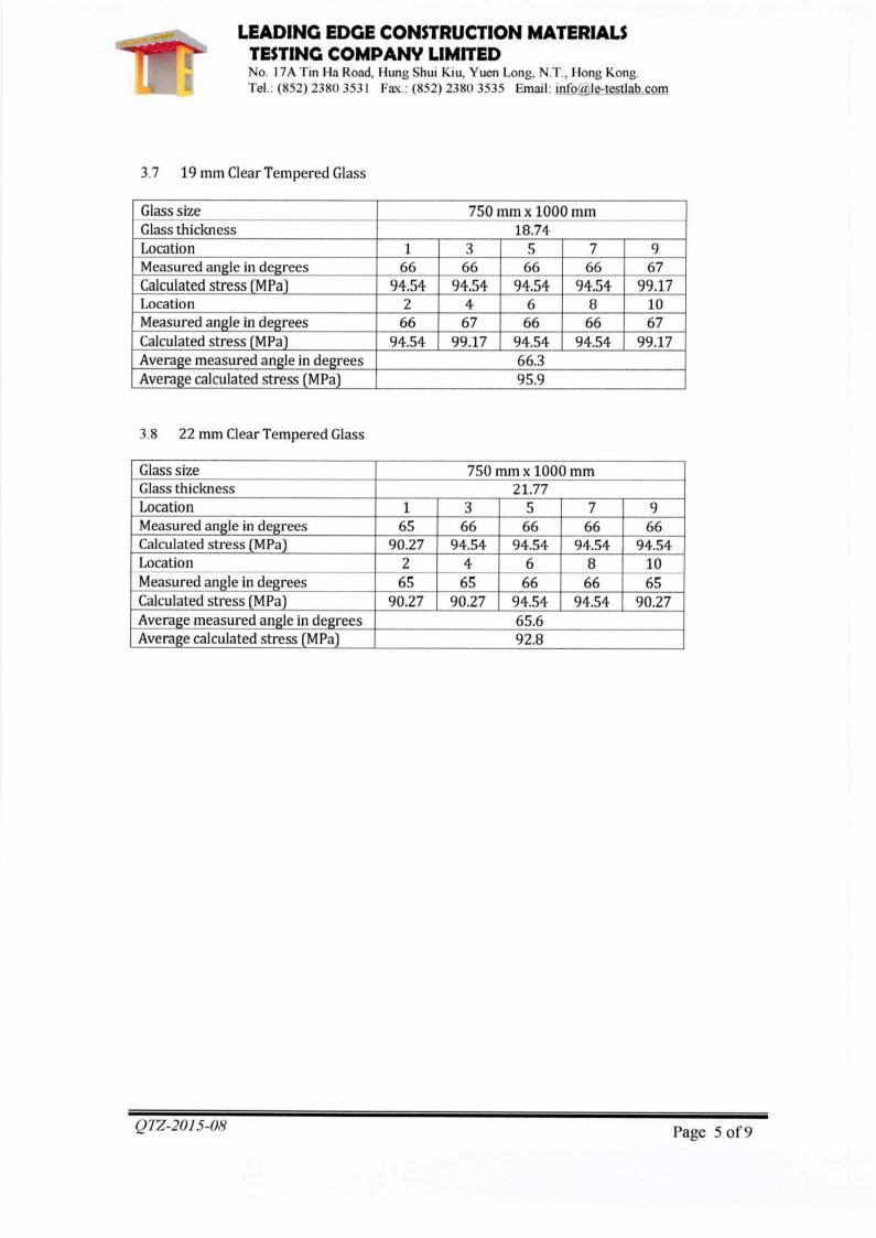 钢化玻璃表面应力测试报告5